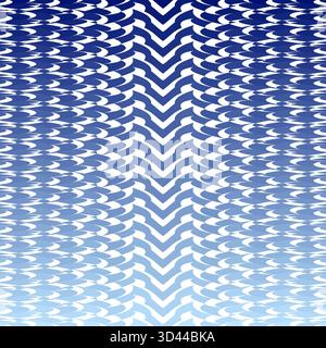 Chevron zig zag pattern. Abstract geometric texture. Blue white repeating Vector background. Knitted fabric illusion. EPS 10. Stock Vector