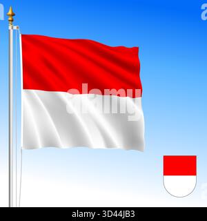 Solothurn, cantonal and regional flag, Switzerland, European country, vector illustration Stock Vector