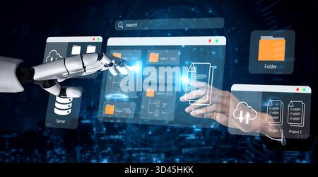 Artificial intelligence supports file organization and project folder management for improved structure and workflow Parse Stock Photo