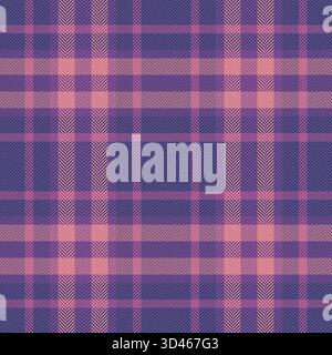Tradition pattern background plaid, quiet textile vector tartan. Goose foot fabric seamless texture check in indigo and violet colors palette. Stock Vector
