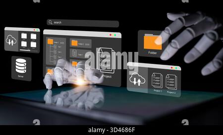 Artificial intelligence supports file organization and project folder management for improved structure and workflow Parse Stock Photo