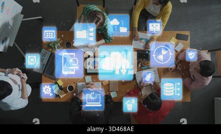 Cloud backup system connects devices through a secure data backup network. Data backup ensures protection, data backup reliability, and recovery Stock Photo