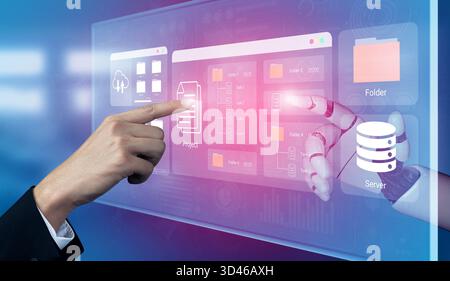 Artificial intelligence supports digital folder and server file organization for improved workflow and structure Parse Stock Photo