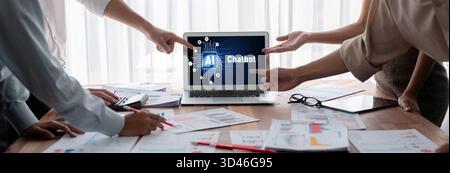 Generative AI virtual assistant tools for prompt engineer and user for ease of engage artificial intelligence AI technology help people to work with Stock Photo