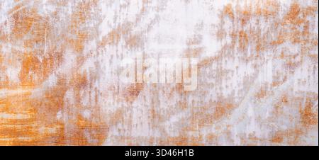 Rust dirty metal wall or plate is used as old metal background texture. Stock Photo