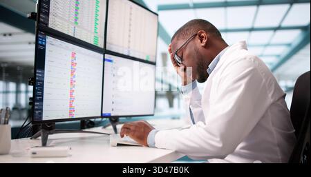 Sad Hospital Nurse Speaks With Frustrated African American Accountant Stock Photo