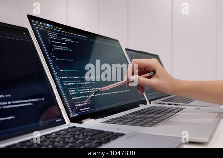Agile Pair Programming And Extreme Coding In A Business Software Company Stock Photo
