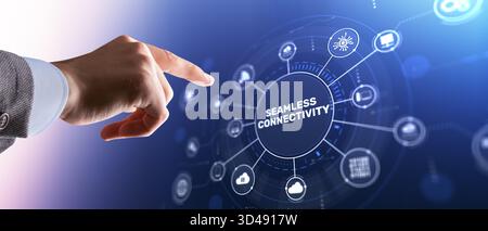 A global network of digital connections enabling effortless communication and data exchange worldwide. Stock Photo