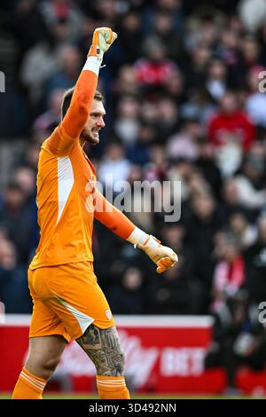 Lukas Nmecha of Leeds United celebrates his goal during the Premier