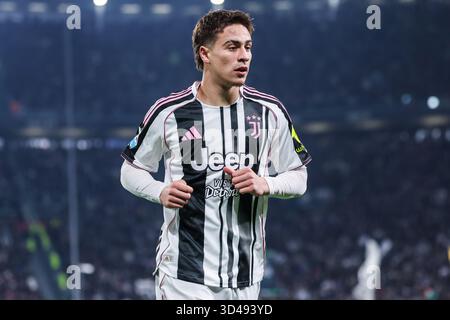 Kenan Yildiz of Juventus FC looks on during the Serie A football match ...