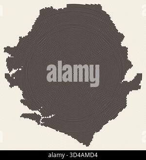 Sierra Leone Map Sierra Leonean Country Map Black And White Salone