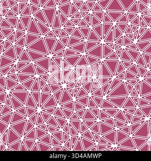 Mosaic triangles shapes background. Rounded solid shapes in frames. Compact triangles size. Solid color style. Repeatable pattern. Stock Vector