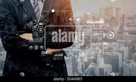 Data analytics and big data strategy for real-time analytics, predictive data modeling, business intelligence analytics, and data-driven decision Stock Photo