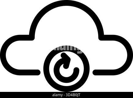 This icon represents cloud data backup and restore. It's perfect for illustrating data synchronization or cloud storage solutions. Ideal for tech and Stock Vector