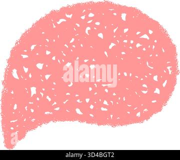Pink Fluid Chalk Sketch Speech Bubble Stock Vector