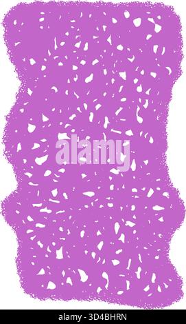 Purple Chalk Sketch Rectangle Squiggle Frame Stock Vector