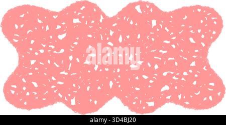 Groovy Crayon Hatched Wavy Rectangle Frame Stock Vector