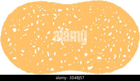 Groovy Retro Crayon Sketched Bubble Frame Stock Vector