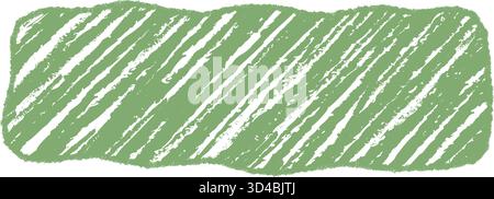 Green Crayon Squiggle Sketch Quote Frame Stock Vector