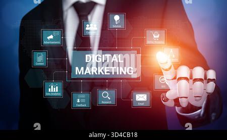 AI enhances marketing by analyzing trends, automating campaigns, and optimizing engagement for improved customer insight and revenue growth. Parse Stock Photo
