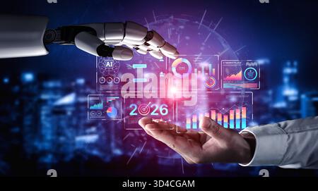 AI powers data analytics with predictive insights, smart dashboards, and real-time modeling for strategic decision-making. Artificial intelligence Stock Photo