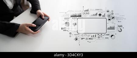 Data analytics and big data strategy for real-time analytics, predictive data modeling, business intelligence analytics, and data-driven decision Stock Photo