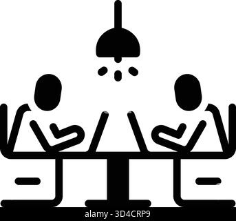Icon for co working spaces, co working Stock Vector