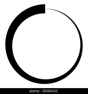 Minimalist circular loading icon, interface tech volume scale Stock Vector