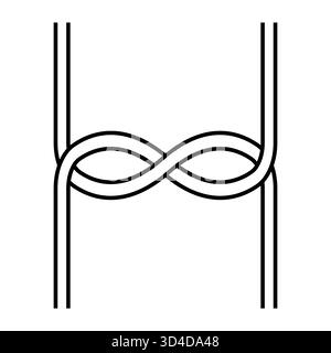 infinity knot symbol logo, tattoo, branding, balance eternity Stock Vector