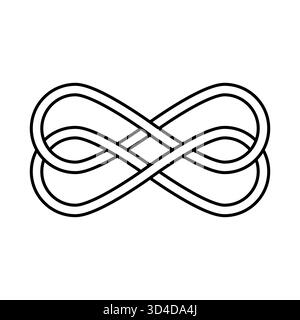 Infinity knot symbol for unity, eternity, Celtic interwoven loop spiritual knot Stock Vector