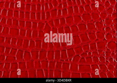 Shiny red leather surface Stock Photo