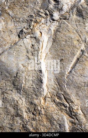 Real natural grunge rusted raw white marble stone surface texture as extracted from the mountain. Stock Photo