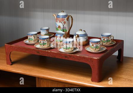 Vintage japanese tea set Stock Photo