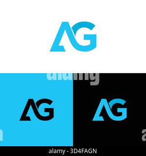 letter A and G consulting business Stock Vector