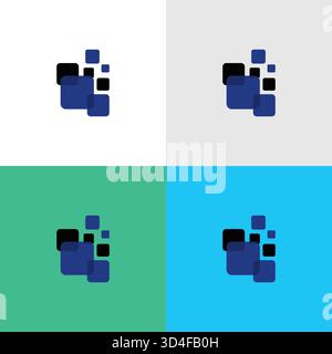 modern abstract technology logo design Stock Vector