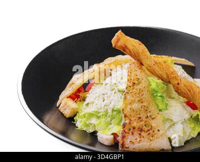 Food, Fresh caesar salad with parmesan cheese Stock Photo