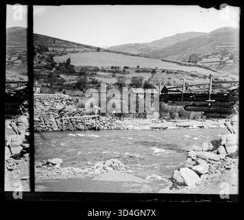 This photograph shows the ruins of the hill castle Burg Are above the ...