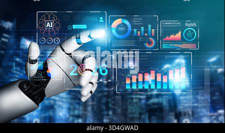 AI powers data analytics with predictive insights, smart dashboards, and real-time modeling for strategic decision-making. Artificial intelligence Stock Photo
