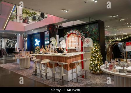 Macy's holiday decorations are always a popular tourist stop in Herald Square, New York City, USA  2025 Stock Photo