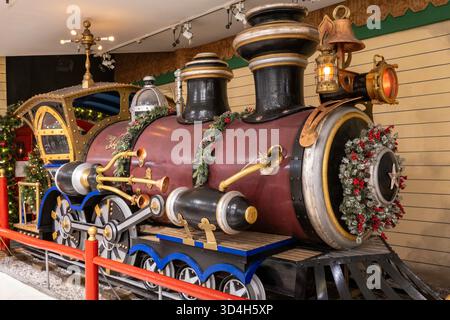 Macy's holiday decorations are always a popular tourist stop in Herald Square, New York City, USA  2025 Stock Photo