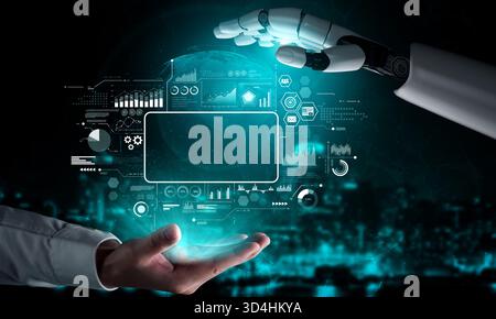 AI powers data analytics with predictive insights, smart dashboards, and real-time modeling for strategic decision-making. Artificial intelligence Stock Photo