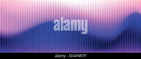 Gradient background with ribbed glass texture and fractal reflections. Soft light transparent surface featuring a modern elegant design Stock Vector