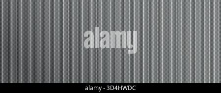 Ribbed glass texture with luminous, fractal surface. Silver, relief glass panel isolated on transparent background Stock Vector