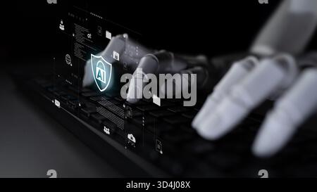 AI assists in building intelligent cybersecurity systems that automate threat detection, monitor network activity, and strengthen digital protection Stock Photo