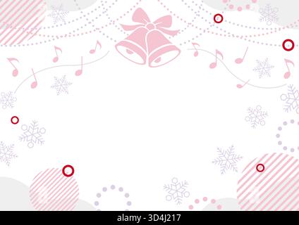 Vector Contemporary Style Christmas Background Illustration With Text Space Isolated On A White Background. Stock Vector