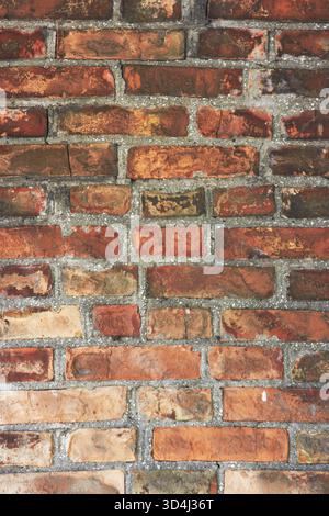 Old wall made from red bricks texture Stock Photo