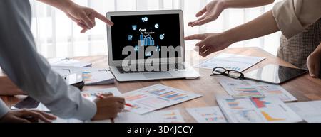 Cost reduction, cost saving concept shown on computer screen brisk, corporate business efficiently save cost and company resources by reduction of Stock Photo