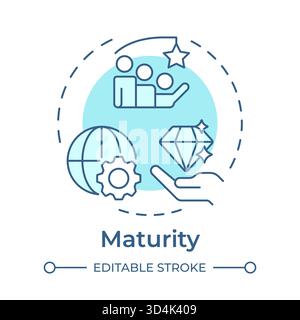 Maturity soft blue concept icon Stock Vector