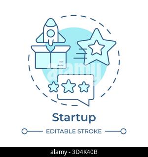 Startup soft blue concept icon Stock Vector