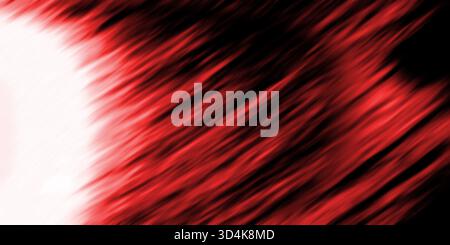 Dark intense abstract background strong diagonal motion blur effect in vibrant red black and white. Majority of dominated deep streaking red lines tha Stock Photo